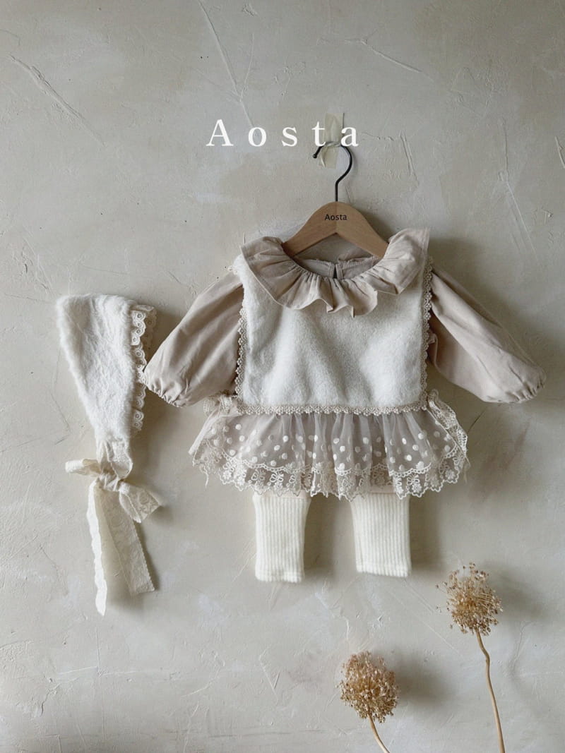 Aosta - Korean Children Fashion - #littlefashionista - Lace Frill Vest - 7