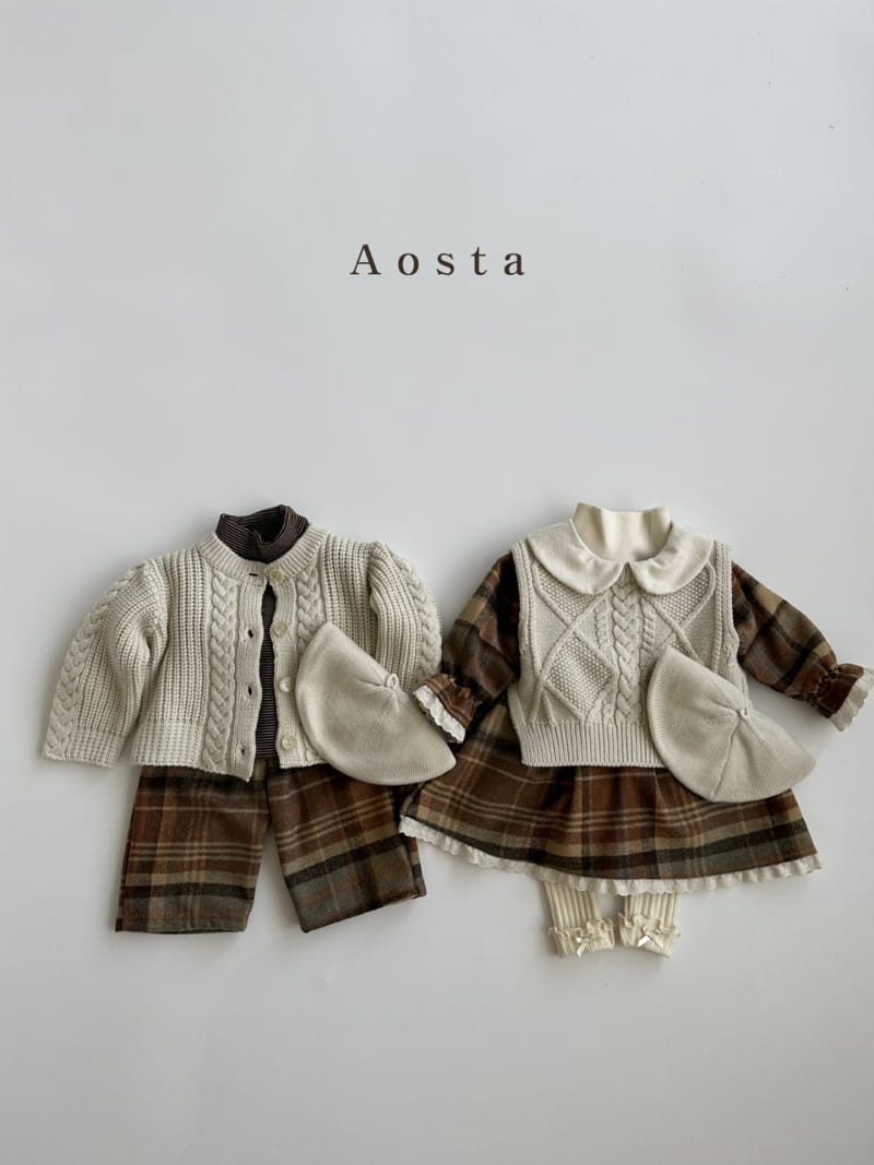 Aosta - Korean Children Fashion - #magicofchildhood - Check One-piece - 3