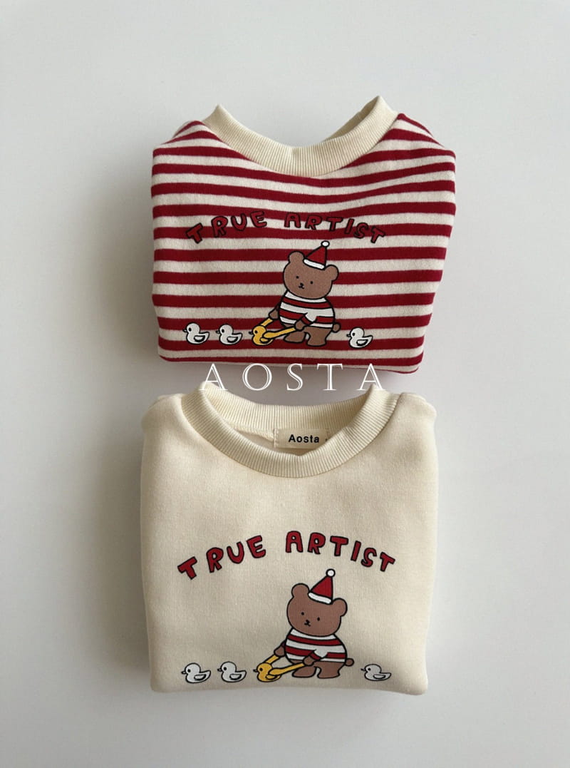 Aosta - Korean Children Fashion - #toddlerclothing - Artist Sweatshirt