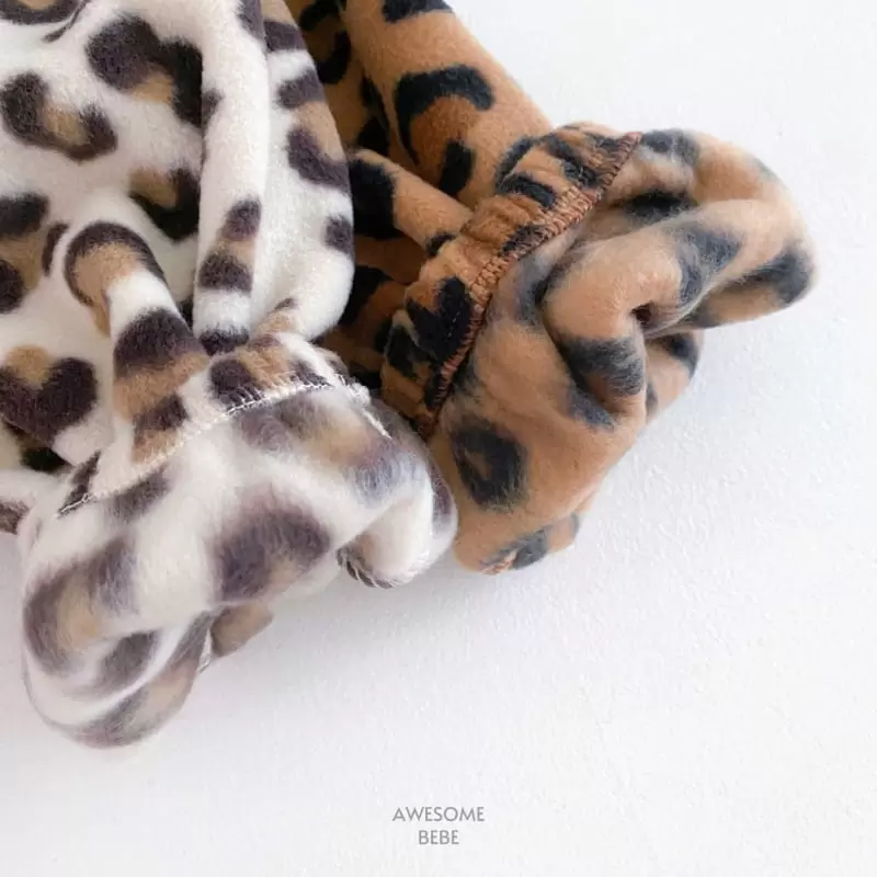 Awesome Bebe - Korean Children Fashion - #kidzfashiontrend - Leopard Fleece Pants - 7