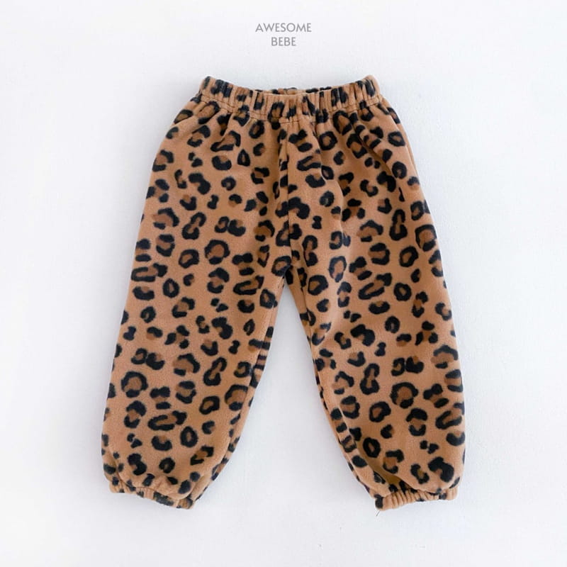 Awesome Bebe - Korean Children Fashion - #minifashionista - Leopard Fleece Pants - 11