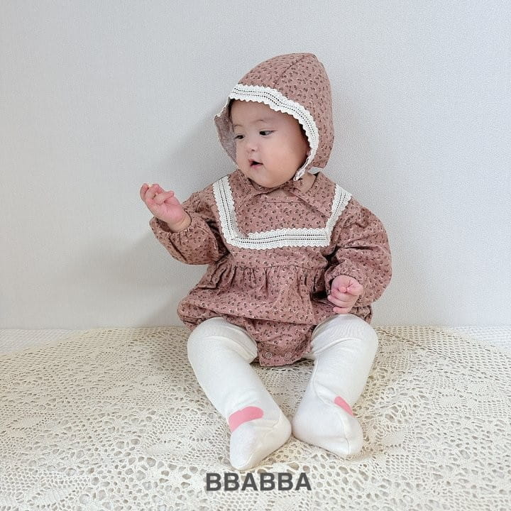 Bbabba - Korean Baby Fashion - #babyboutiqueclothing - Evlyn Lace Bodysuit with Bonnet