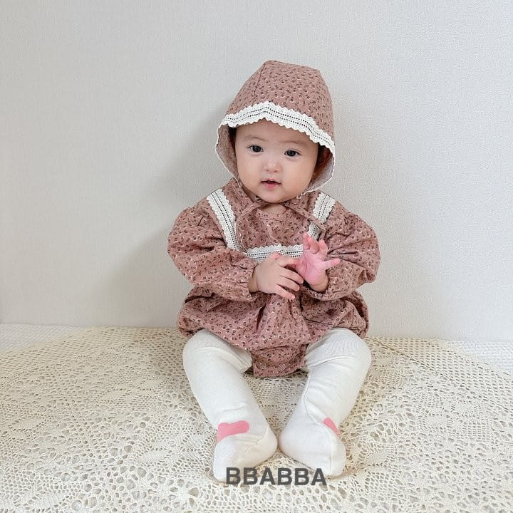 Bbabba - Korean Baby Fashion - #babyclothing - Evlyn Lace Bodysuit with Bonnet - 2