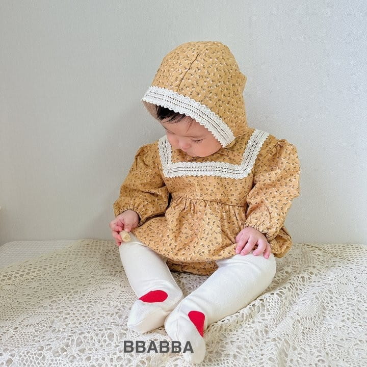 Bbabba - Korean Baby Fashion - #babyfashion - Evlyn Lace Bodysuit with Bonnet - 3