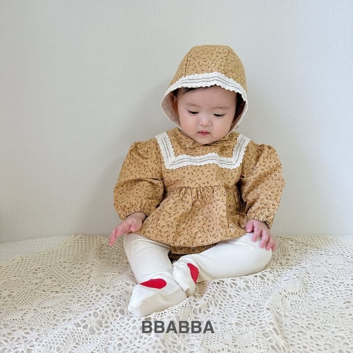 Bbabba - Korean Baby Fashion - #babyfashion - Evlyn Lace Bodysuit with Bonnet - 4