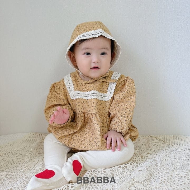 Bbabba - Korean Baby Fashion - #babyoutfit - Evlyn Lace Bodysuit with Bonnet - 10