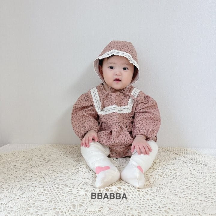 Bbabba - Korean Baby Fashion - #onlinebabyboutique - Evlyn Lace Bodysuit with Bonnet - 12
