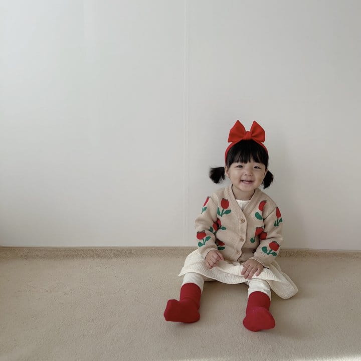 Bbabba - Korean Children Fashion - #minifashionista - Tulip Knit Cardigan - 3