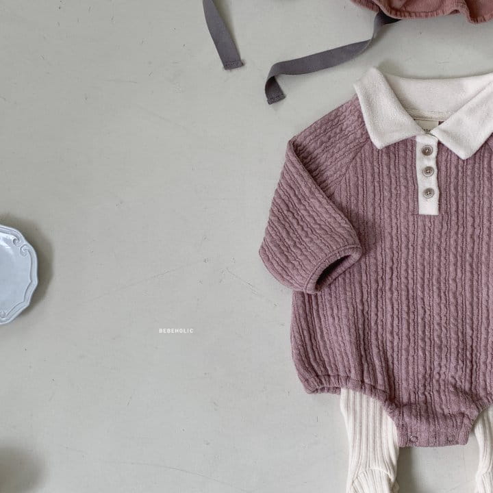 Bebe Holic - Korean Baby Fashion - #babyclothing - Twist Collar Bodysuot - 7