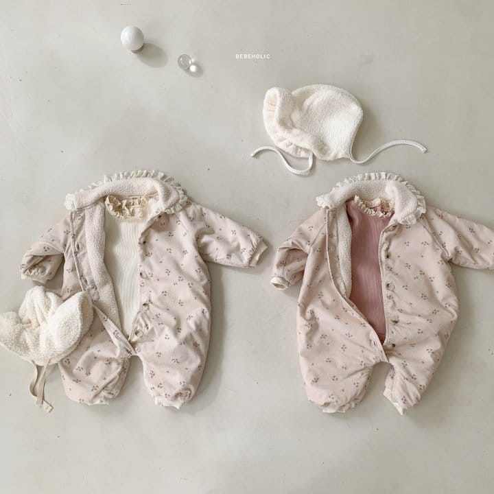 Bebe Holic - Korean Baby Fashion - #babygirlfashion - Uni Collar Pdding Bodysuit - 2