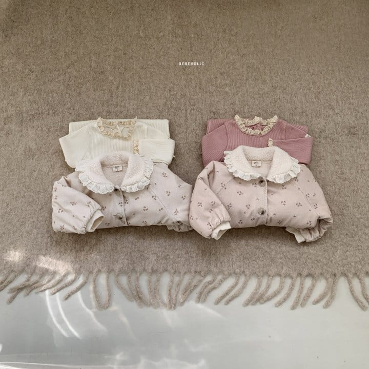 Bebe Holic - Korean Baby Fashion - #babylifestyle - Uni Collar Pdding Bodysuit - 4