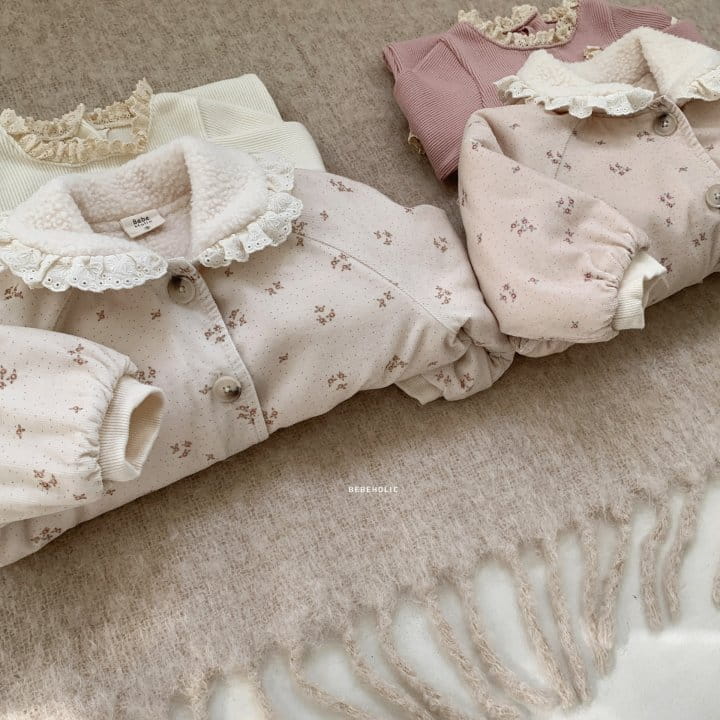 Bebe Holic - Korean Baby Fashion - #babyootd - Uni Collar Pdding Bodysuit - 5