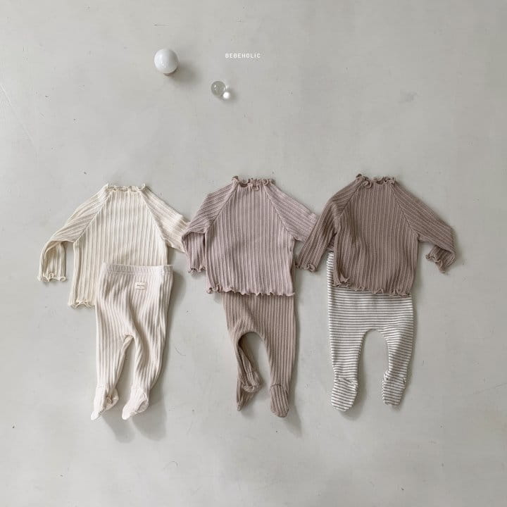 Bebe Holic - Korean Baby Fashion - #babyoutfit - Terry Rib Tee - 2