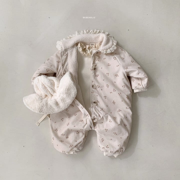 Bebe Holic - Korean Baby Fashion - #babyoutfit - Uni Collar Pdding Bodysuit - 6