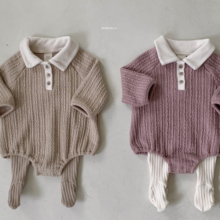 Bebe Holic - Korean Baby Fashion - #babywear - Twist Collar Bodysuot