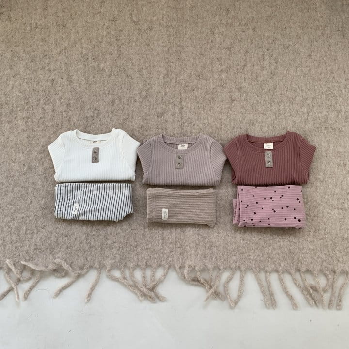 Bebe Holic - Korean Baby Fashion - #onlinebabyboutique - Button Tee - 3