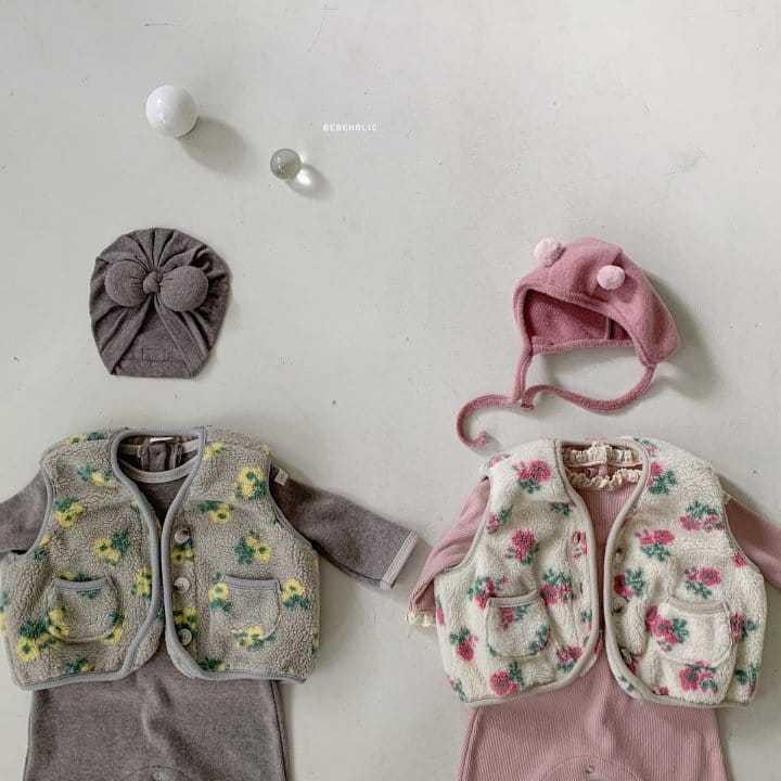 Bebe Holic - Korean Baby Fashion - #onlinebabyboutique - Flower Vest