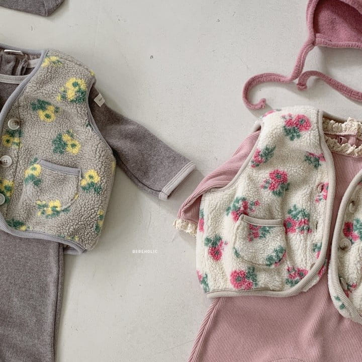 Bebe Holic - Korean Baby Fashion - #onlinebabyshop - Flower Vest - 2