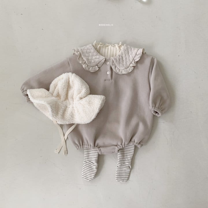 Bebe Holic - Korean Baby Fashion - #onlinebabyshop - Quilting Collar Bodysuit - 5