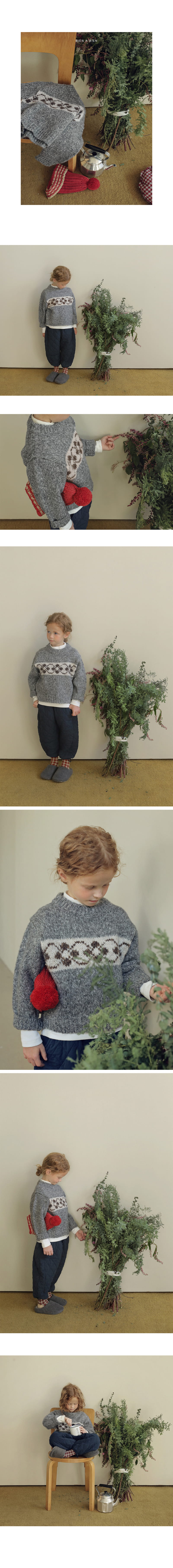 Bien A Bien - Korean Children Fashion - #fashionkids - Legens Knit Jacquard Pullover - 2