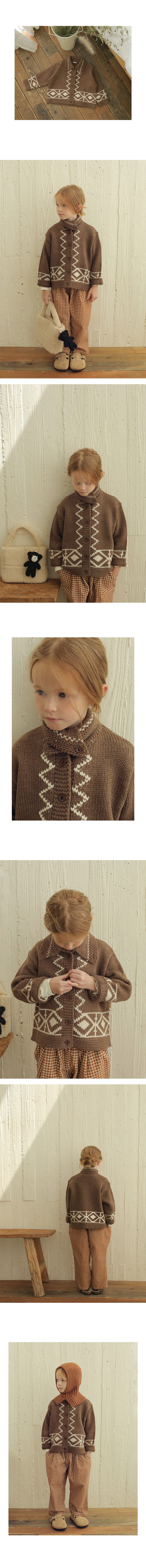 Bien A Bien - Korean Children Fashion - #kidzfashiontrend - Nat Collar Knit Cardigan - 2