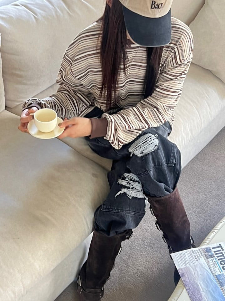 Bricklane - Korean Women Fashion - #momslook - Multi Knit Tee - 6