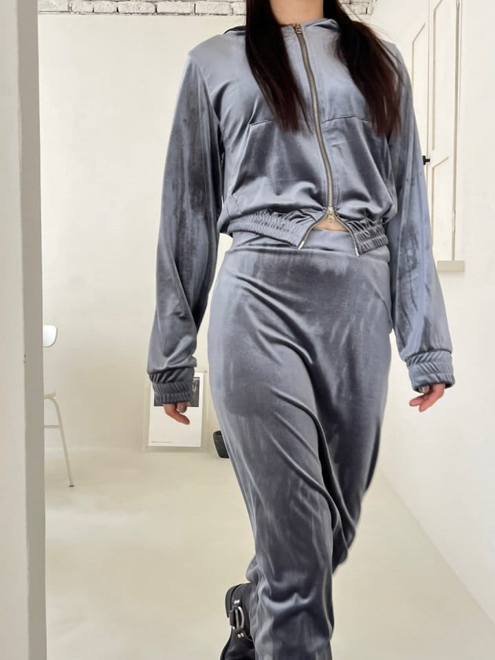 Bricklane - Korean Women Fashion - #womensfashion - Velvet Hoody Tee - 11