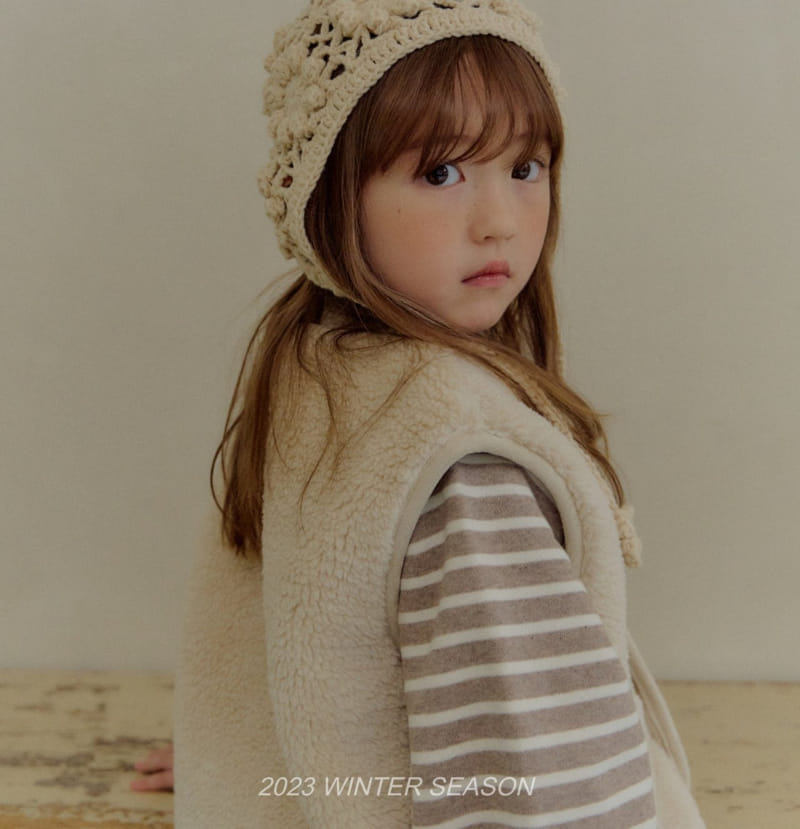 Bymimi - Korean Children Fashion - #prettylittlegirls - Flower Knit Bonnet - 4