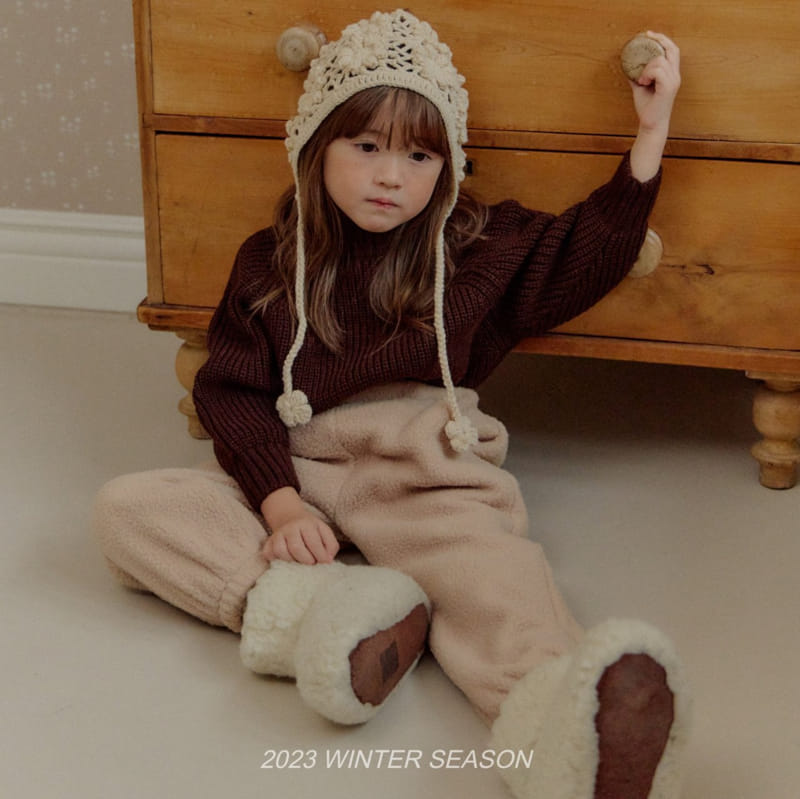 Bymimi - Korean Children Fashion - #discoveringself - Flower Knit Bonnet - 8