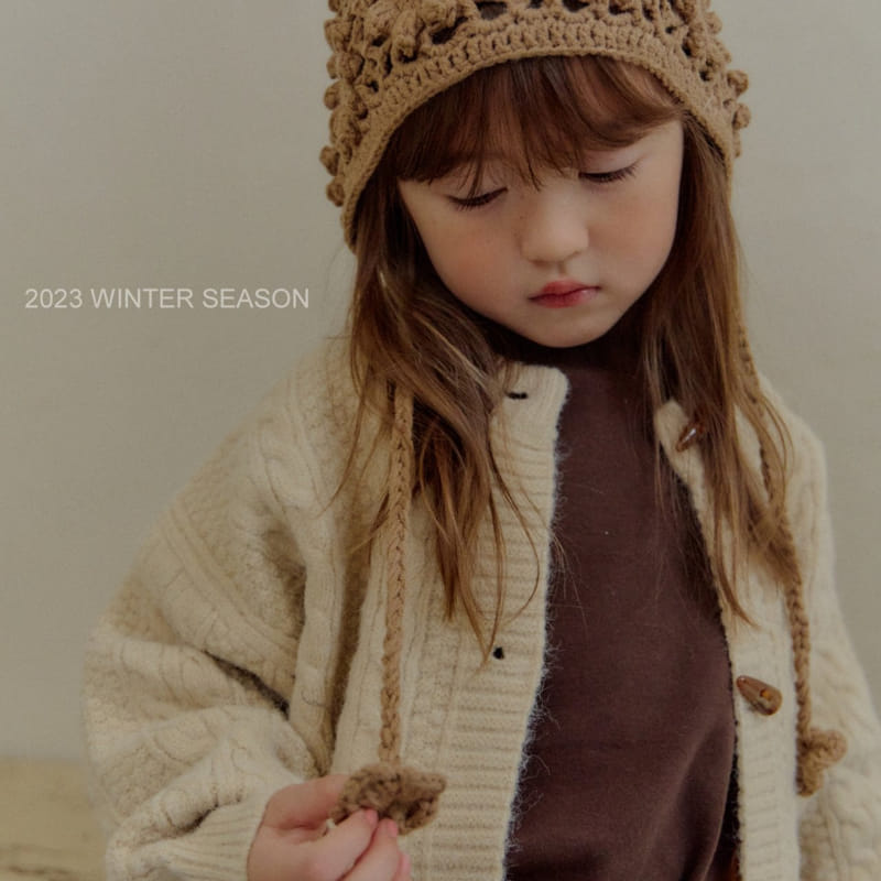 Bymimi - Korean Children Fashion - #kidsshorts - Flower Knit Bonnet - 10