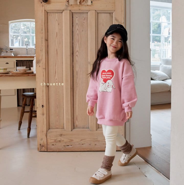Chouette - Korean Children Fashion - #kidsstore - Rabbit Heart Sweatshirt - 2