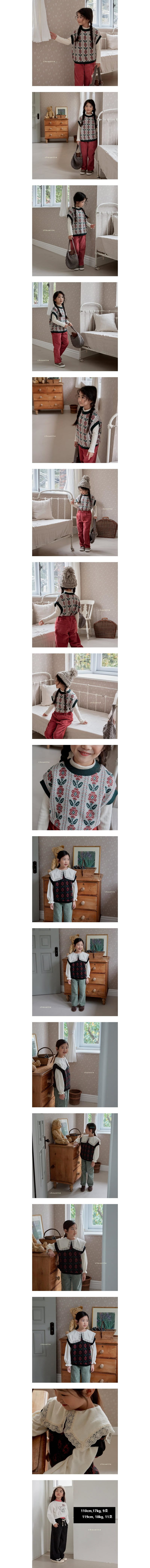 Chouette - Korean Children Fashion - #littlefashionista - Knit Holly Vest