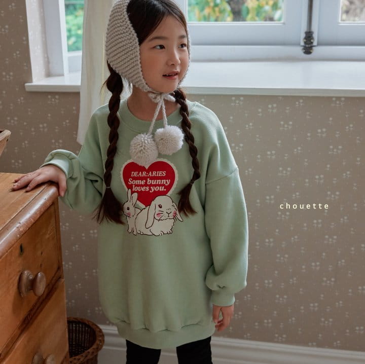 Chouette - Korean Children Fashion - #minifashionista - Rabbit Heart Sweatshirt - 7