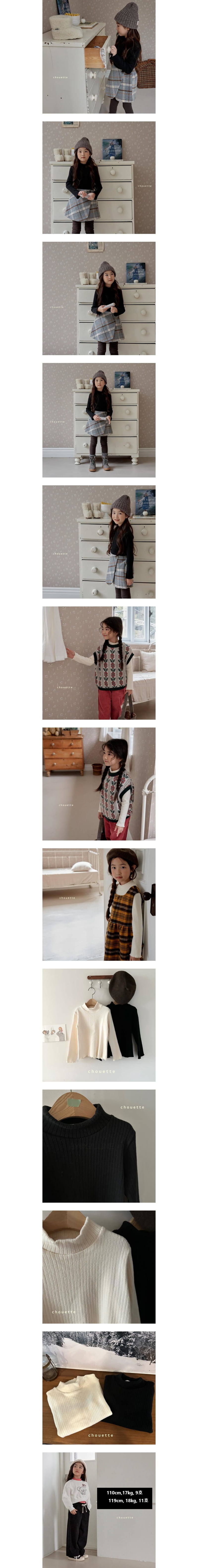 Chouette - Korean Children Fashion - #stylishchildhood - Cozy Rib Turtleneck Tee
