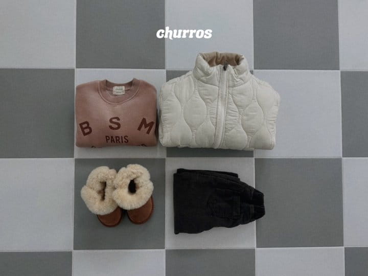 Churros - Korean Children Fashion - #childofig - Neutral Quilting Jumper - 10