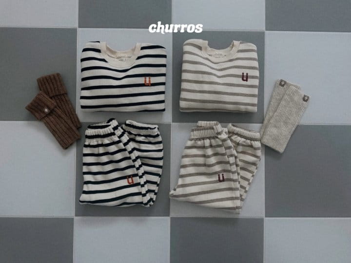 Churros - Korean Children Fashion - #childofig - U Stropes Pants - 9