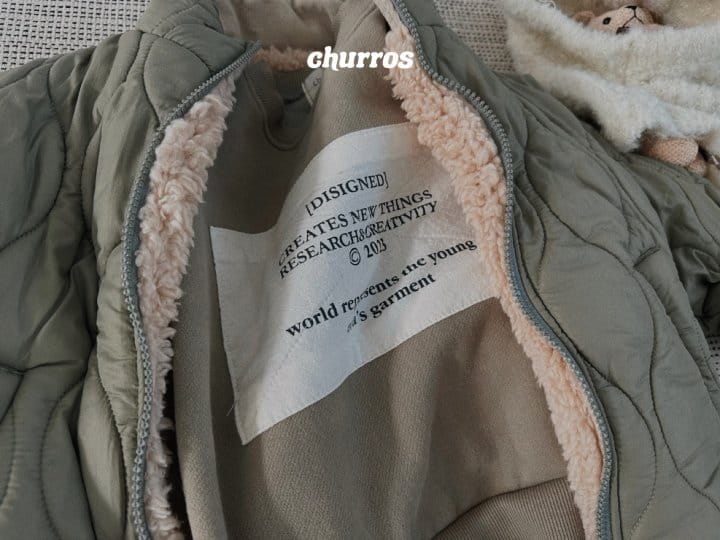 Churros - Korean Children Fashion - #childrensboutique - Neutral Quilting Jumper - 11