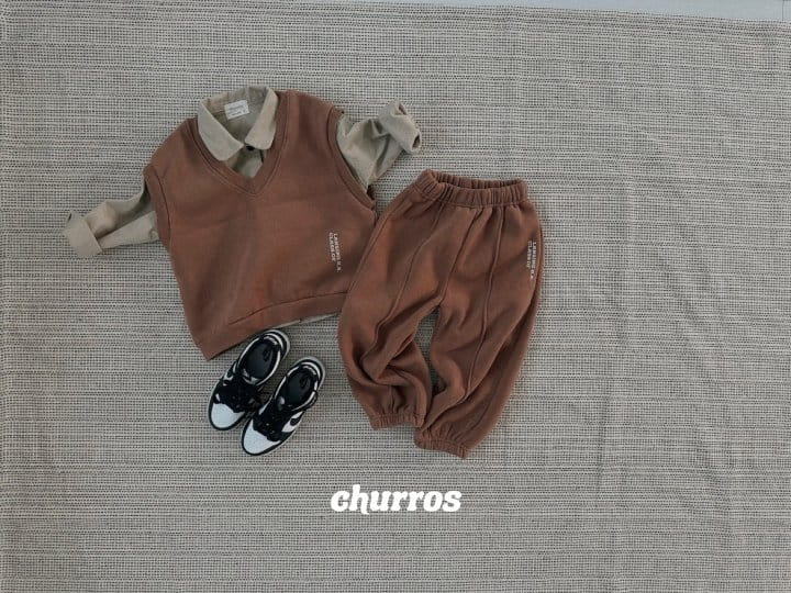 Churros - Korean Children Fashion - #kidsshorts - V Neck Fleece Vest - 5