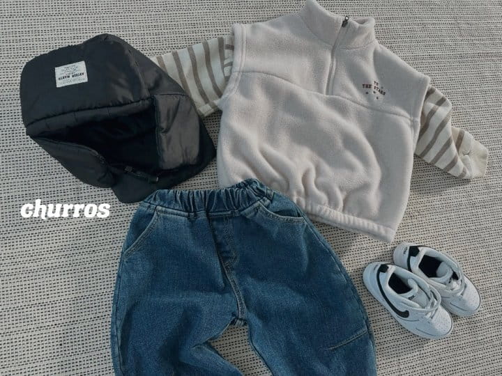Churros - Korean Children Fashion - #littlefashionista - Star Fleece Vest - 5