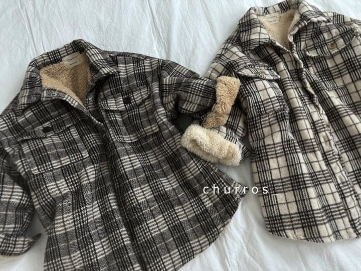 Churros - Korean Children Fashion - #prettylittlegirls - Long Check Jacket - 11