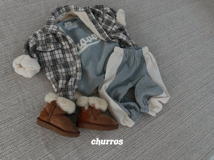 Churros - Korean Children Fashion - #todddlerfashion - Long Check Jacket - 12