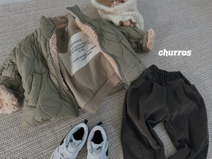 Churros - Korean Children Fashion - #toddlerclothing - Neutral Quilting Jumper - 8