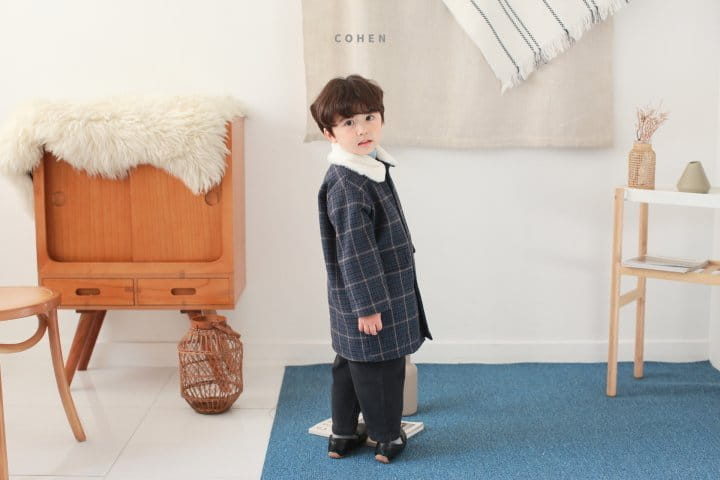 Cohen - Korean Children Fashion - #Kfashion4kids - Check Coat - 10