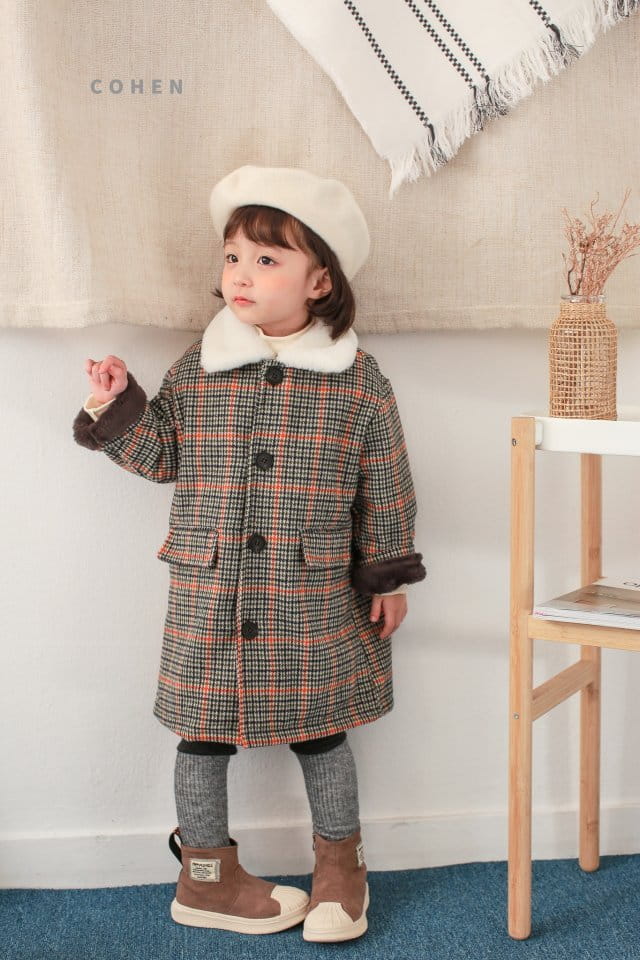 Cohen - Korean Children Fashion - #childrensboutique - Check Coat - 4