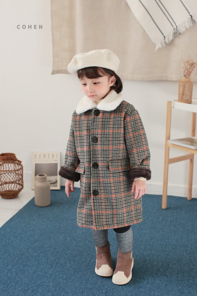 Cohen - Korean Children Fashion - #kidsshorts - Check Coat - 7