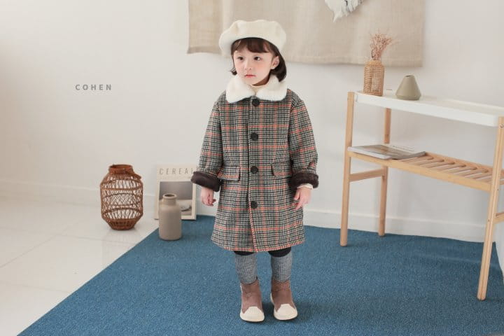 Cohen - Korean Children Fashion - #kidzfashiontrend - Check Coat - 9