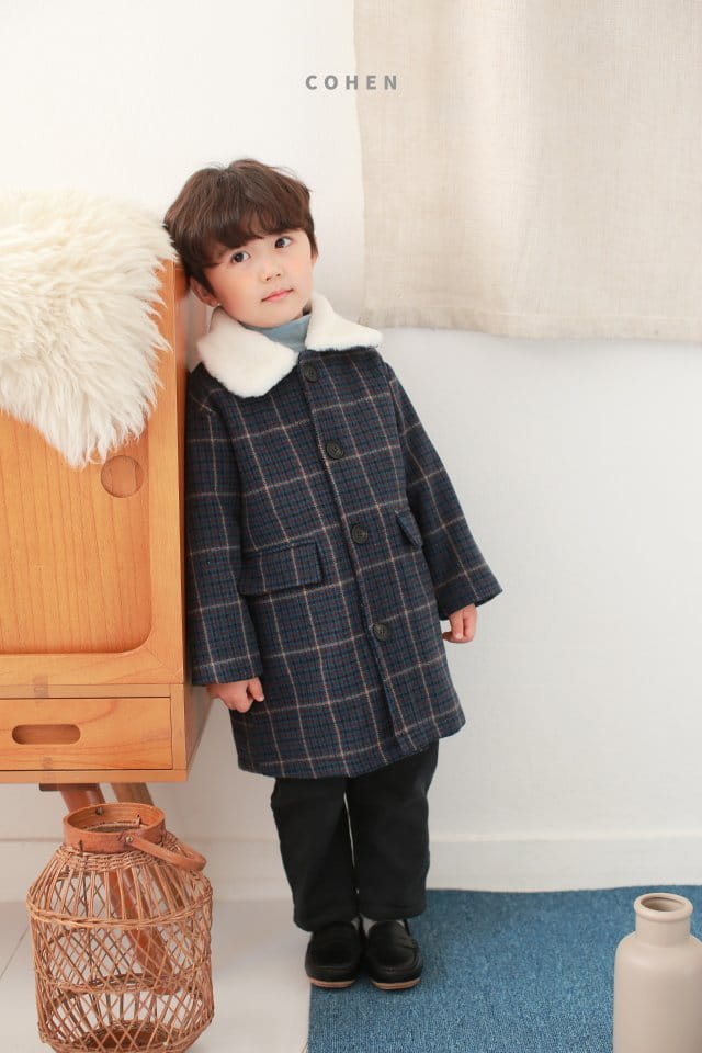 Cohen - Korean Children Fashion - #littlefashionista - Check Coat - 11
