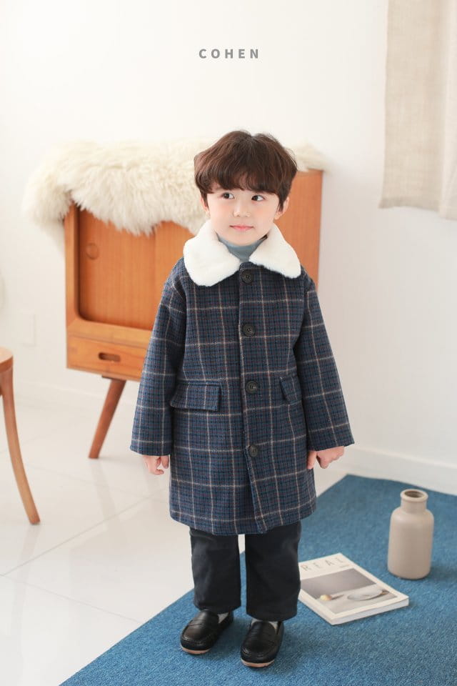 Cohen - Korean Children Fashion - #magicofchildhood - Check Coat - 12