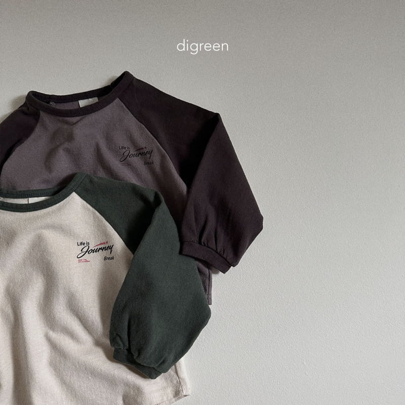 Digreen - Korean Children Fashion - #kidsstore - Life Raglan Tee - 2