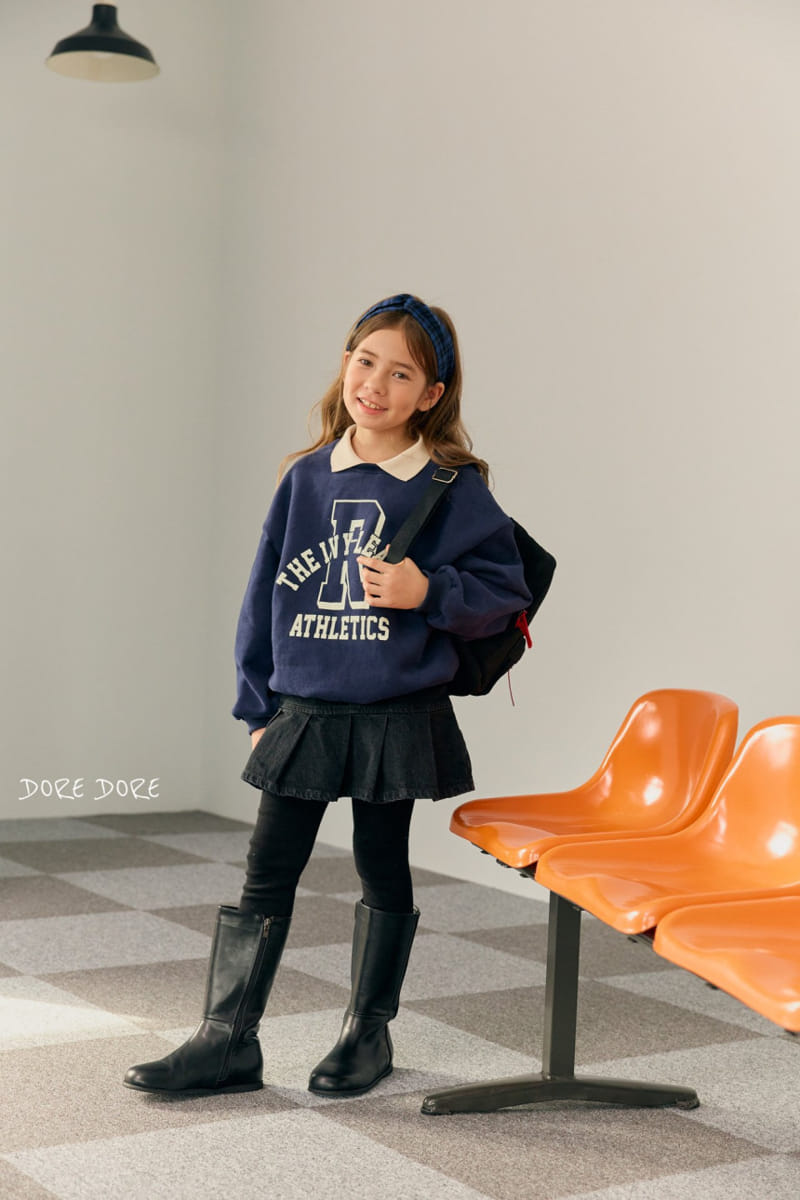 Dore Dore - Korean Children Fashion - #kidsstore - R Collar Fleece Sweatshirt - 8